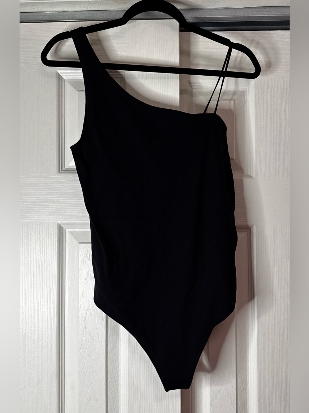 Abercrombie & Fitch Black Asymmetrical Straps Bodysuit - Size M